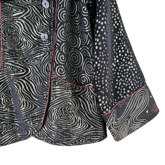 Yak Magik‎ Silk Embroidered Oversized Artsy Boho Jacket Traditional Wear, Medium - Picture 7 of 12